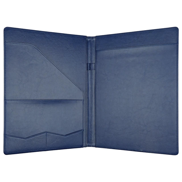 Alt view image 4 of 6 - Professional Padfolio Portfolio Binder, Faux Leather, Blue