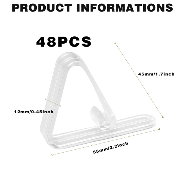 Alt view image 6 of 7 - 48 Pcs Plastic Table Cloth Holder - Clear Clips for Outdoor Picnic Tables, Skirt Clip to Hold Down Tablecloth for Party Events