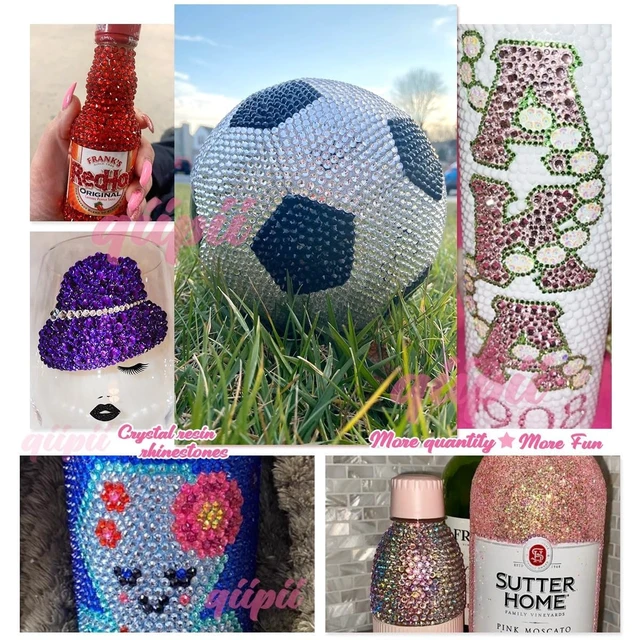 Alt view image 3 of 7 - qiipii 24000PCS 24 Color 3mm Crystal Resin Rhinestones Flatback SS10 Colorful Rainbow Stones Gems Diamonds for Nails Face Eyes Makeup Tumblers Bottles DIY Crafts Bedazzling Crafting Clothes Shoes