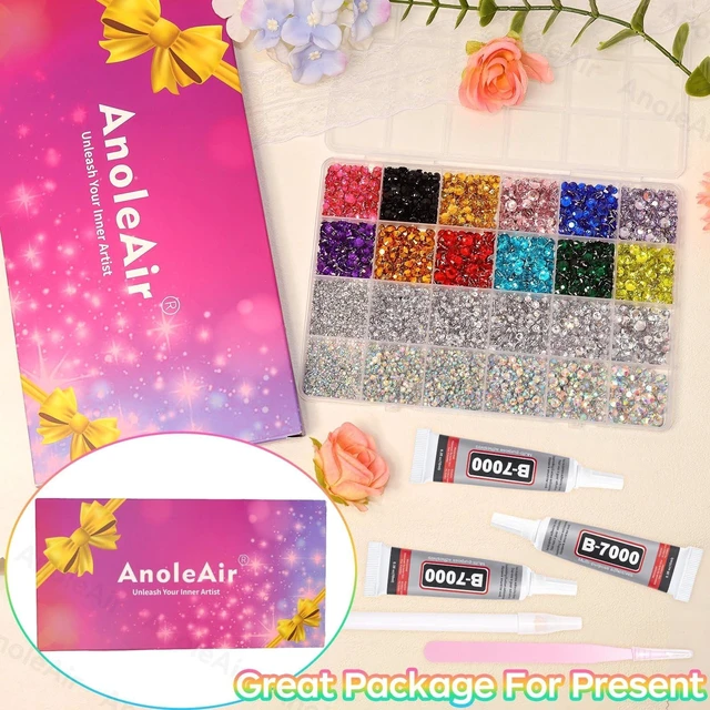 Alt view image 6 of 6 - 26000PCS Colorful Resin Flatback Rhinestones for Crafting, Bedazzling Kit