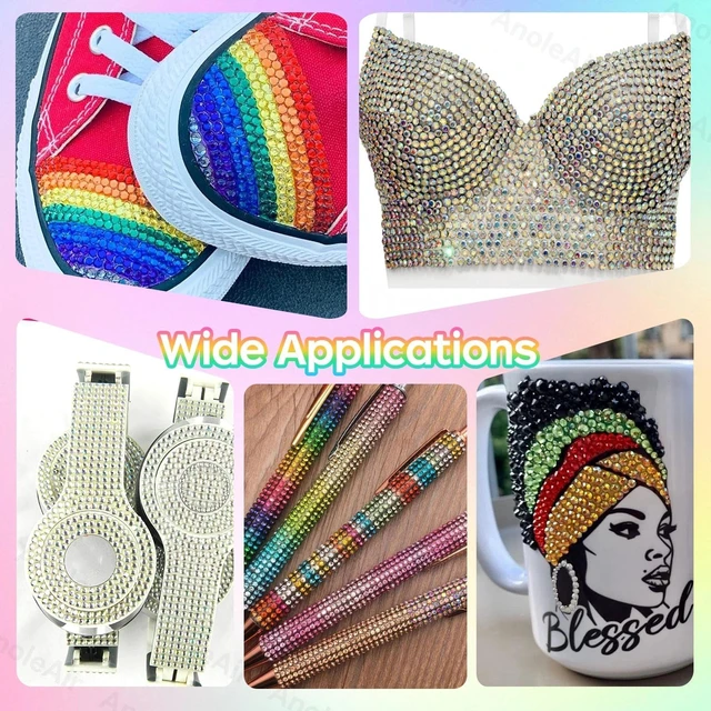 Alt view image 3 of 6 - 26000PCS Colorful Resin Flatback Rhinestones for Crafting, Bedazzling Kit
