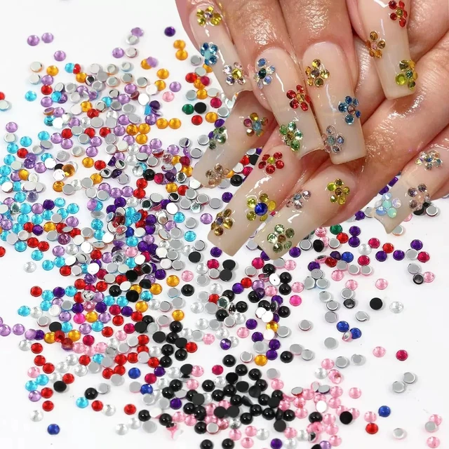 Alt view image 2 of 7 - 24000Pcs Resin Jelly Rhinestones for Crafting Bedazzling, Multicolor 3mm Flatback Gems for Crafts Nail Art Clothing Clothes Tumblers Shoes, Flat Back Mixed Color Bulk Bedazzler Kit Jewels with Glue