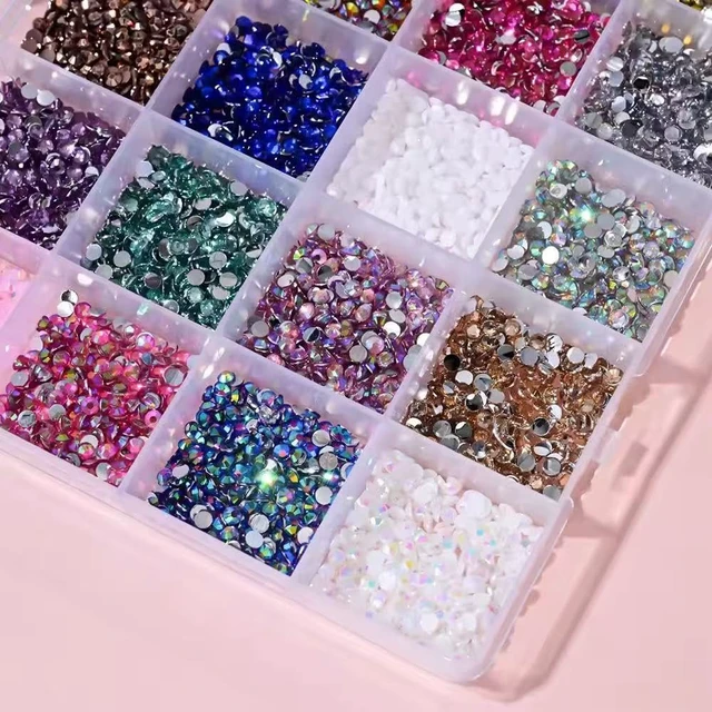 Alt view image 6 of 7 - 24000Pcs Resin Jelly Rhinestones for Crafting Bedazzling, Multicolor 3mm Flatback Gems for Crafts Nail Art Clothing Clothes Tumblers Shoes, Flat Back Mixed Color Bulk Bedazzler Kit Jewels with Glue