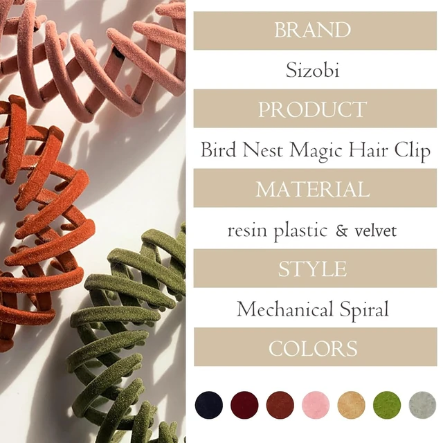 Alt view image 4 of 6 - Sizobi Bird Nest Magic Hair Clip, Hair Accessories for Women, Hair Clips For Women Hair Ties, Hair Bun Maker Ponytail Holder Scrunchies 7PCS
