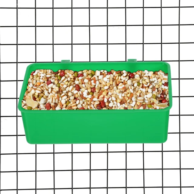 Alt view image 6 of 7 - 2 Pack Bird Cage Feeder, Hanging Plastic Food Water Bowls, Parakeet Cage