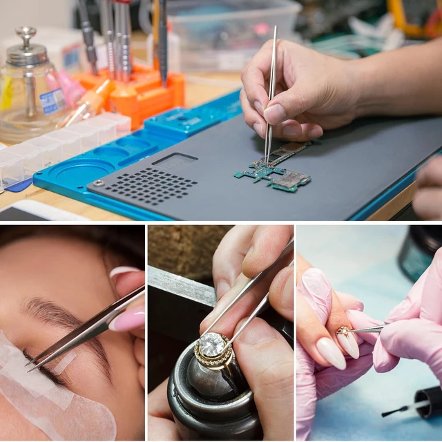 Alt view image 4 of 7 - Precision Tweezer, Upgraded Professional Pointed, High-end Stainless Steel