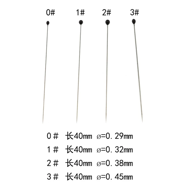 Alt view image 5 of 6 - 100 Pieces/Can 40mm 3# Stainless Steel Pins for Entomology, Dissection and Butterfly Collections
