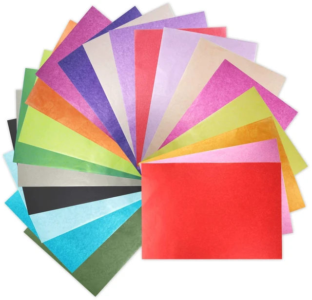 Main image of Tissue Paper 200 Sheets - 20 Vibrant Rainbow Colors for Gift Wrapping, Craft Projects, Party Decorations - 12x8.4 Inch Art Tissue for Birthday, Floral Arrangements, Festival Supplies