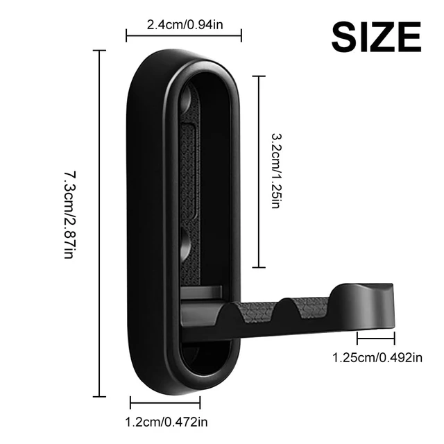 Alt view image 2 of 5 - 2pcs Foldable Hooks for Entryway, Black Folding Wall Hook, Living Room, Bedroom - Space Saving Folding Walled Hook for Coat, Backpack, Purse & Keys (2pcs Black Hooks)