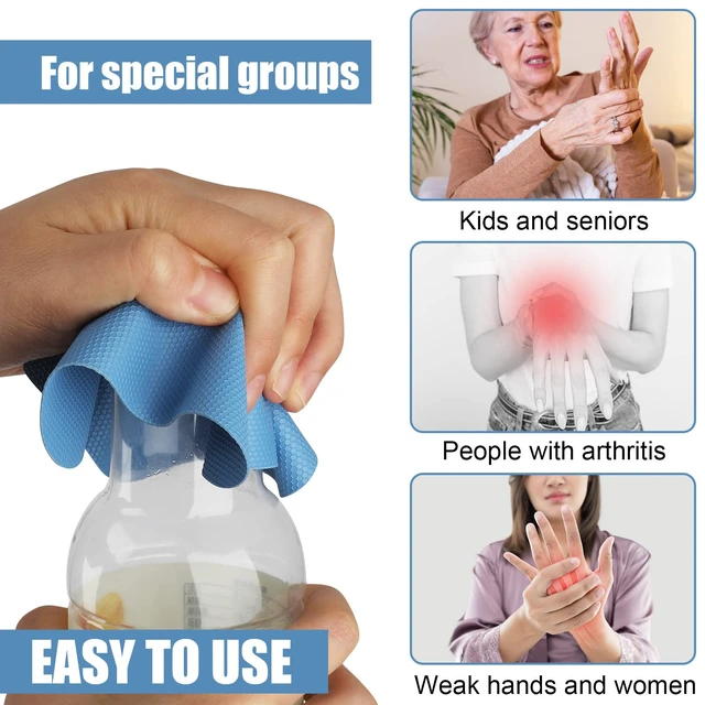 Alt view image 5 of 6 - LUTER 4pcs Jar Opener Gripper Pad for Seniors with Weak Hands, Rubber
