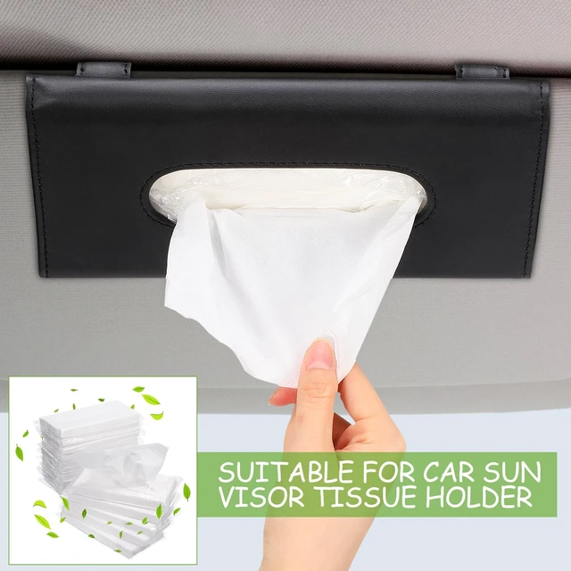Alt view image 3 of 7 - Mudder 4 Packs Car Visor Tissue Refills, 3-ply 30 Sheets/pack