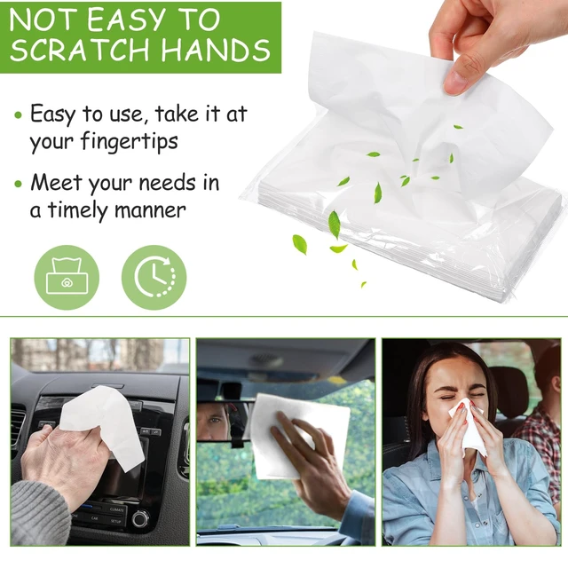 Alt view image 5 of 7 - Mudder 4 Packs Car Visor Tissue Refills, 3-ply 30 Sheets/pack