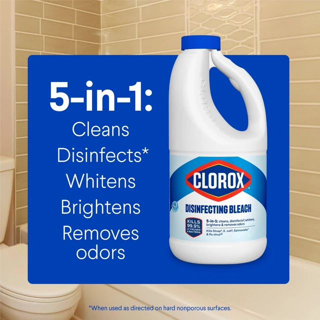 Alt view image 5 of 5 - Clorox Disinfecting Liquid Bleach Cleaner, Regular Scent, 43 fl oz
