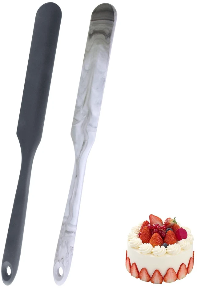 Main image of Long Silicone Jar Spatulas, Non-Stick Heat Resistant for Cake Cream Butter