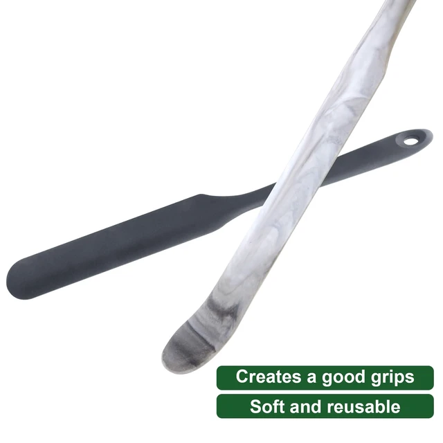 Alt view image 4 of 5 - Long Silicone Jar Spatulas, Non-Stick Heat Resistant for Cake Cream Butter