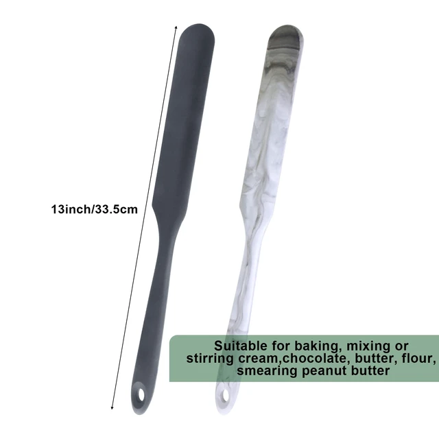 Alt view image 5 of 5 - Long Silicone Jar Spatulas, Non-Stick Heat Resistant for Cake Cream Butter