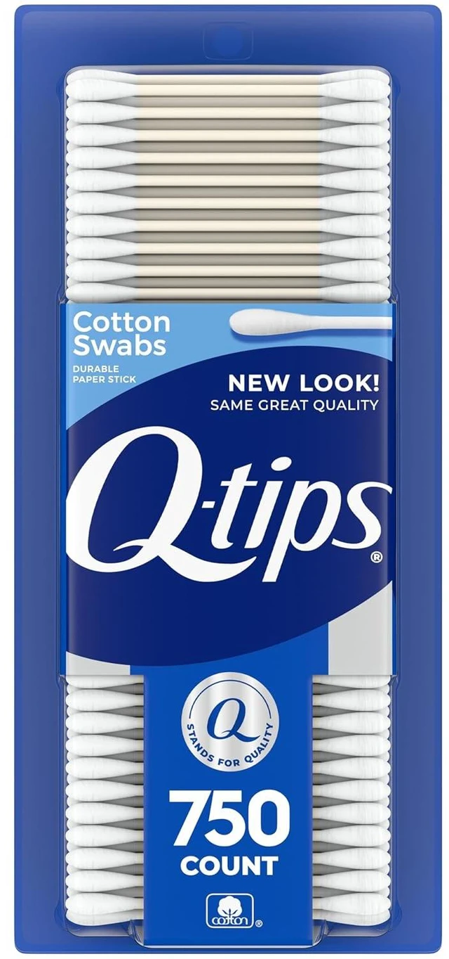Main image of Q-tips Cotton Swabs For Hygiene and Beauty Care Original Cotton Swab Made With 100% Cotton 750 Count