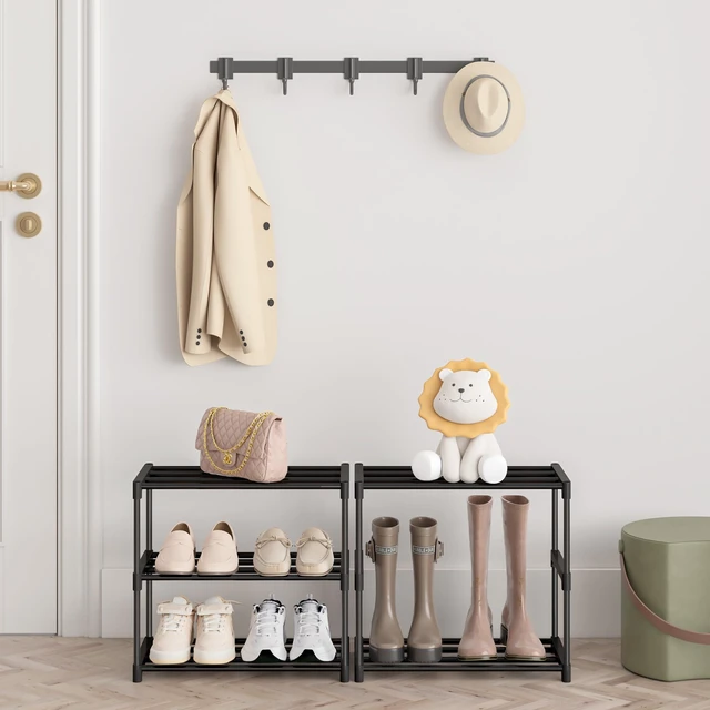 Alt view image 5 of 6 - Autonomier 3 Tier Extra Small Shoe Rack (16.3" Wide), Lightweight Shelf