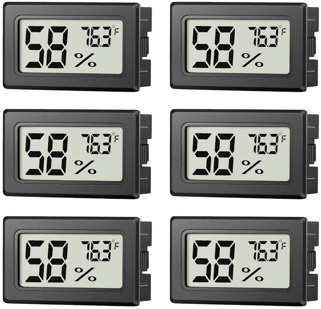 Main image of 6 Pack Mini Hygrometer Indoor Humidity Meter, Digital Thermometer Monitor
