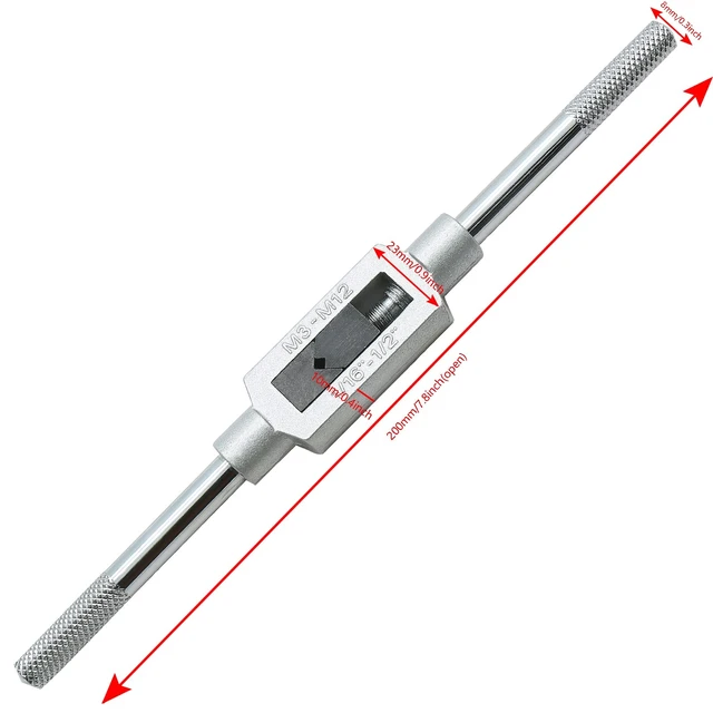 Alt view image 5 of 7 - Piutouyar M3-M12 Adjustable Tap Wrench Handle 1/16"-1/2" Tap Handle