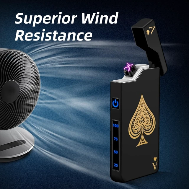 Alt view image 3 of 6 - Electric Lighter Rechargeable Plasma Lighter Men Cool Ace Pocket Lighters