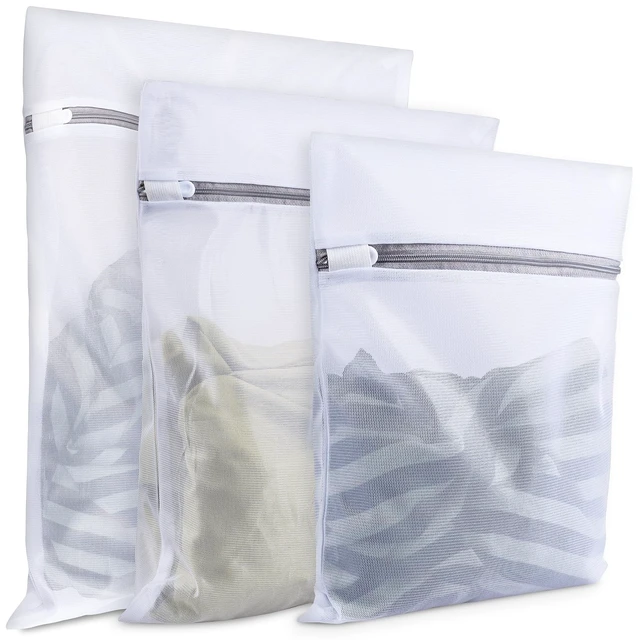 Main image of Mesh Laundry Bags for Delicates, 3 Pack Laundry Bags Mesh Wash Bags in 3 Sizes(1 Large, 1 Medium, 1 Small), Durable and Gentle Lingerie Bags for Washing Delicates, Garment Bag for Washing Machine