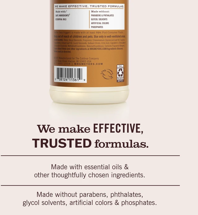 Alt view image 4 of 6 - MRS. MEYER'S CLEAN DAY Multi-Surface Cleaner, Acorn Spice, 16 fl oz