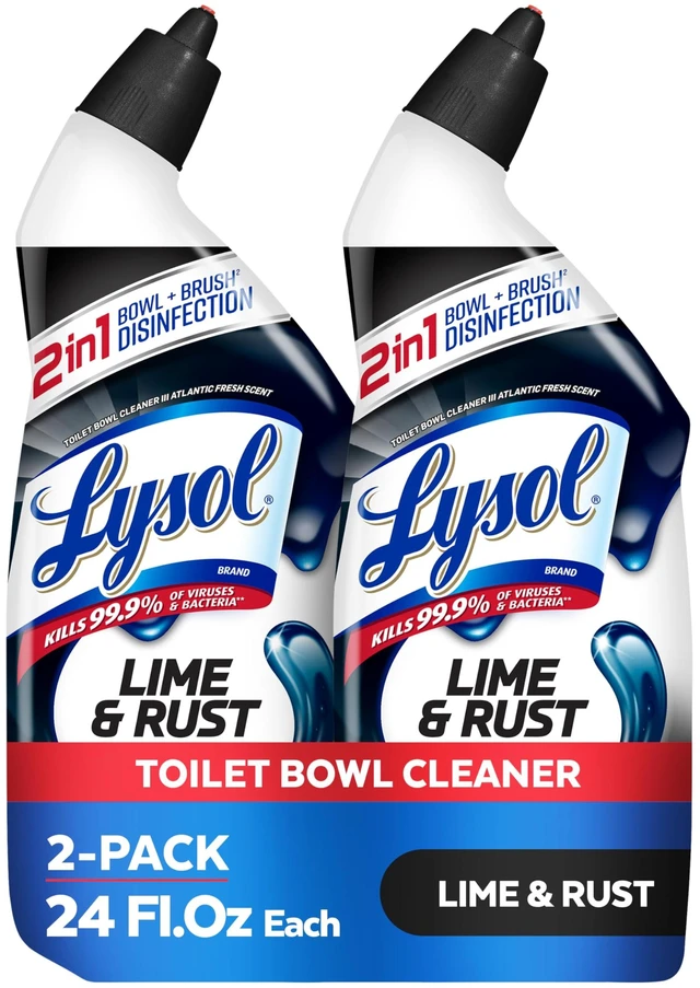 Main image of Lysol Toilet Bowl Cleaner Clinging Gel, Lime & Rust, 24 oz, 2 Pack