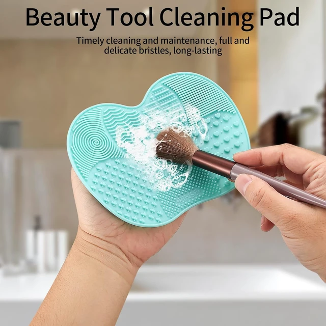 Alt view image 4 of 7 - 2 Pcs Silicone Make Up Brush Cleaning Mat, Makeup Brush Cleaner Mats