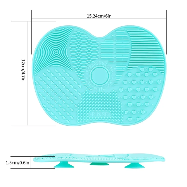 Alt view image 6 of 7 - 2 Pcs Silicone Make Up Brush Cleaning Mat, Makeup Brush Cleaner Mats