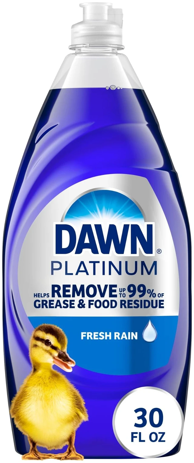 Main image of Dawn Platinum Dish Soap Fresh Rain Scent Liquid Dishwashing Detergent, Powerful Dawn Dish Soap for Tough Grease Removal, 30 oz