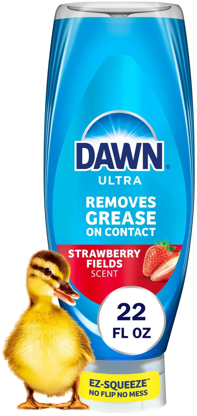 Main image of Dawn Ultra EZ Squeeze Dish Soap Dishwashing Detergent Powerful Dish Soap for Grease, Strawberry Fields Scent, 22oz