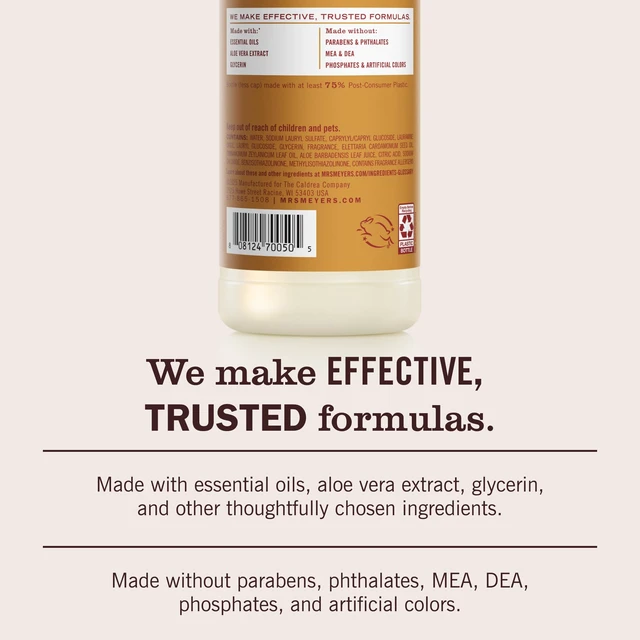 Alt view image 3 of 6 - MRS. MEYER'S CLEAN DAY Liquid Dish Soap, Apple Cider Scent, 16 Fl Oz Bottle