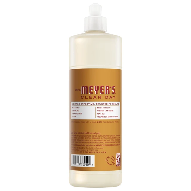 Alt view image 5 of 6 - MRS. MEYER'S CLEAN DAY Liquid Dish Soap, Apple Cider Scent, 16 Fl Oz Bottle