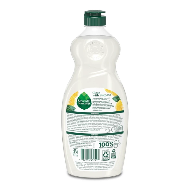 Alt view image 2 of 6 - Seventh Generation Dish Soap, Yuzu Basil, 19 oz