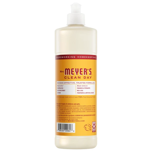 Alt view image 6 of 7 - MRS. MEYER'S CLEAN DAY Liquid Dish Soap, Clementine Scent 16 Fl Oz