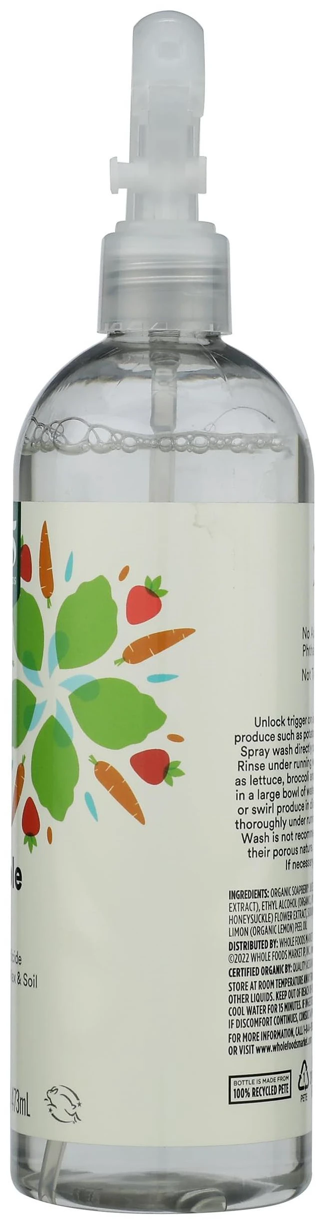 Alt view image 6 of 6 - 365 by Whole Foods Market, Organic Fruit & Vegetable Wash, 16 Fl Oz