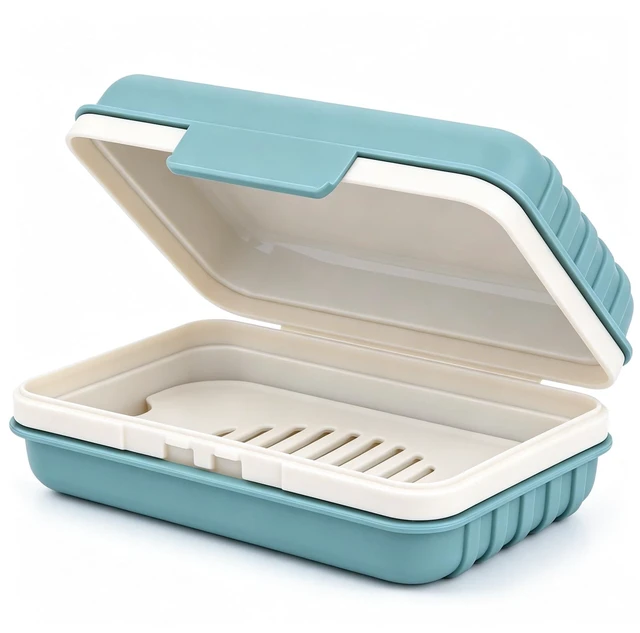 Main image of 1 Pack Travel Bar Soap Holder Dish, Soap Case Box with Lid for Shower
