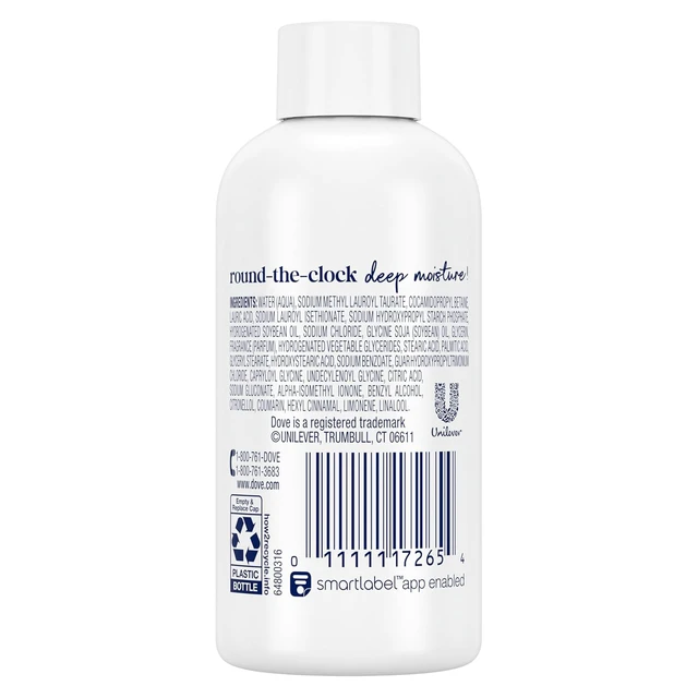 Alt view image 6 of 6 - Dove Body Wash Deep Moisture for 24hr Lotion-Soft Skin Moisturizing Skin Cleanser with No Sulfates No Parabens 3 oz