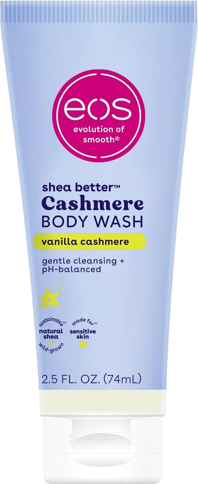 Main image of eos Travel Vanilla Cashmere Body Wash- Mini Size, Toiletries, 2.5 fl oz
