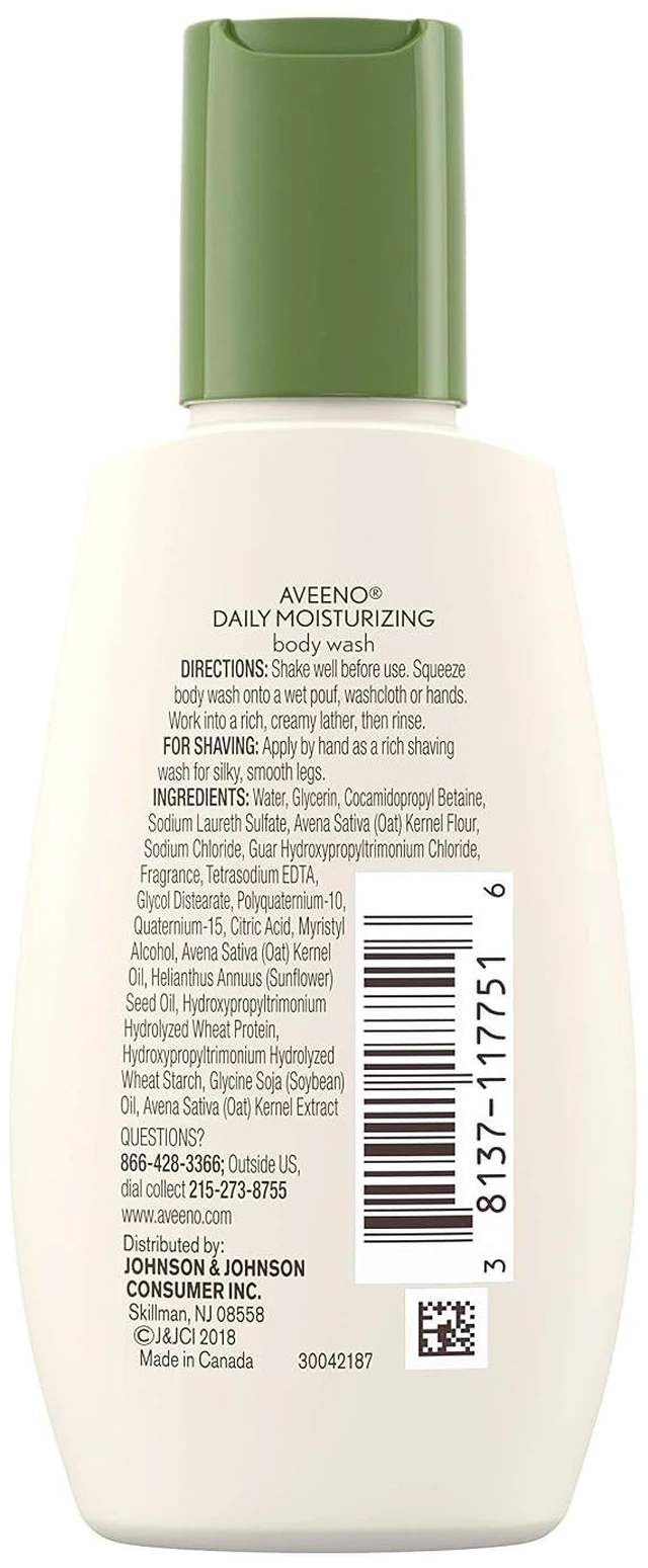 Alt view image 2 of 6 - Aveeno Daily Moisturizing Body Wash, 2 Ounce (Pack of 2)