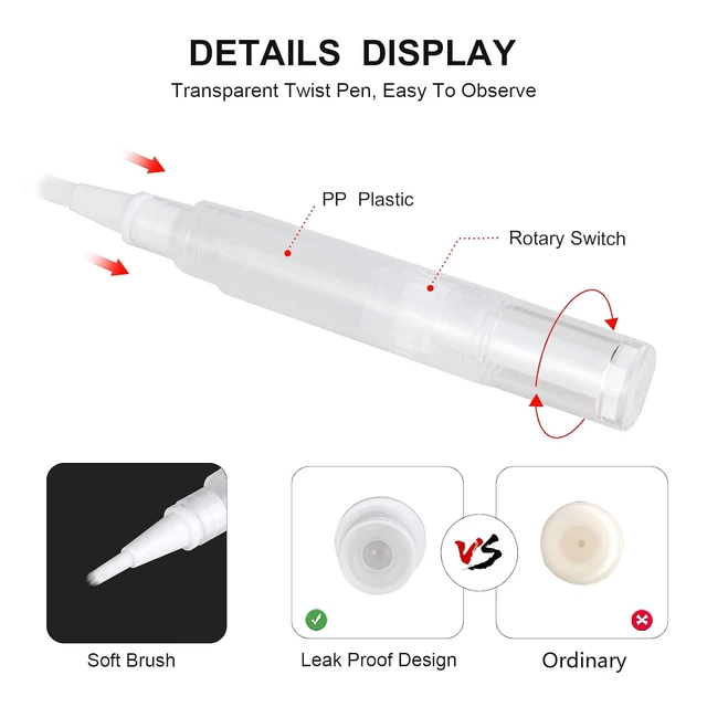 Alt view image 2 of 6 - UPZIGS Empty Cuticle Oil Pen, 5ml, 5 Pack