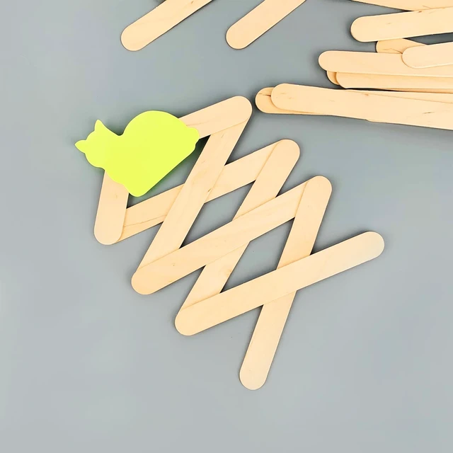 Alt view image 3 of 7 - KTOJOY 100Pcs Jumbo Wooden Craft Sticks Popsicle Stick 6 Long x 3/4Wide Treat Ice Pop for DIY Crafts,Home Art Projects, Classroom Supplies