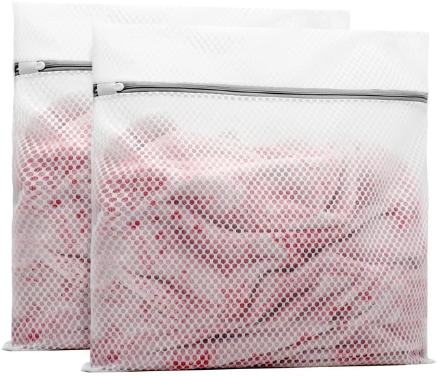 Main image of Muchfun 2Pcs Durable Honeycomb Mesh Laundry Bags for Delicates 24x24 Inches