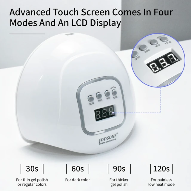 Alt view image 4 of 6 - JODSONE U V LED Nail Lamp, Nail Dryer for Gel Polish, Led Light with Automatic Sensor & 4 Timers
