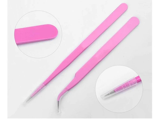 Alt view image 5 of 5 - Aoshang 2PCS Stainless Steel Straight and Curved Tip Tweezers Nippers