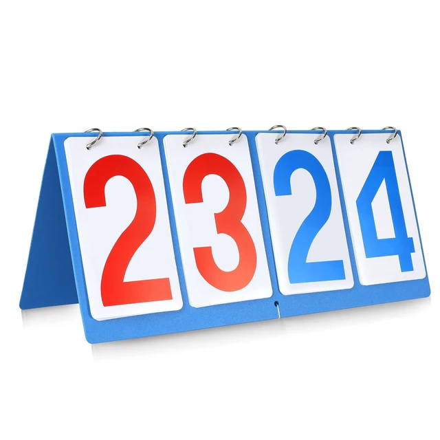 Main image of Basketball Scoreboard, Portable Cornhole Score Keeper, Table Top Flip Score Board with Large Numbers, Waterproof Volleyball Scoreboard, Keeping Score for Sports & Outdoors