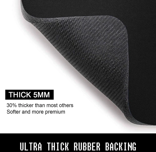 Alt view image 4 of 6 - Mouse Pad, 30% Thicker Black Computer Pad, Anti-Slip Rubber Mouse Mat with Stitched Edges for Gaming, Office, Laptop, PC, Women & Men, 8 x 10 Inch Thick 5 mm, Modern Design, Square