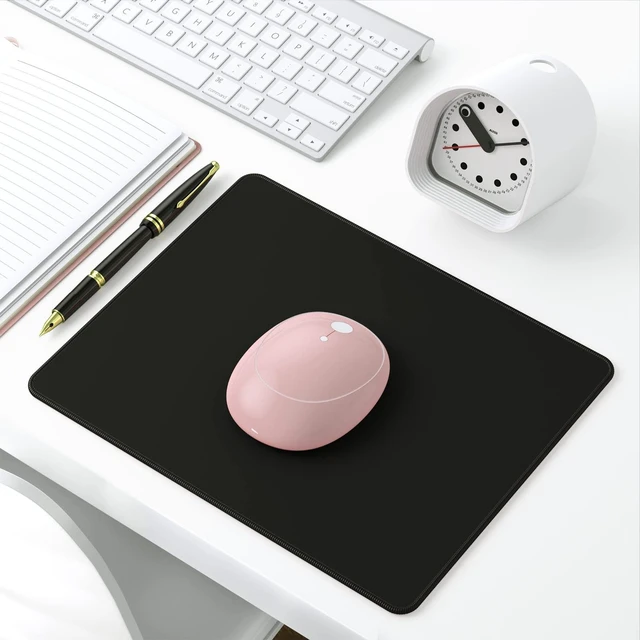 Alt view image 6 of 6 - Mouse Pad, 30% Thicker Black Computer Pad, Anti-Slip Rubber Mouse Mat with Stitched Edges for Gaming, Office, Laptop, PC, Women & Men, 8 x 10 Inch Thick 5 mm, Modern Design, Square