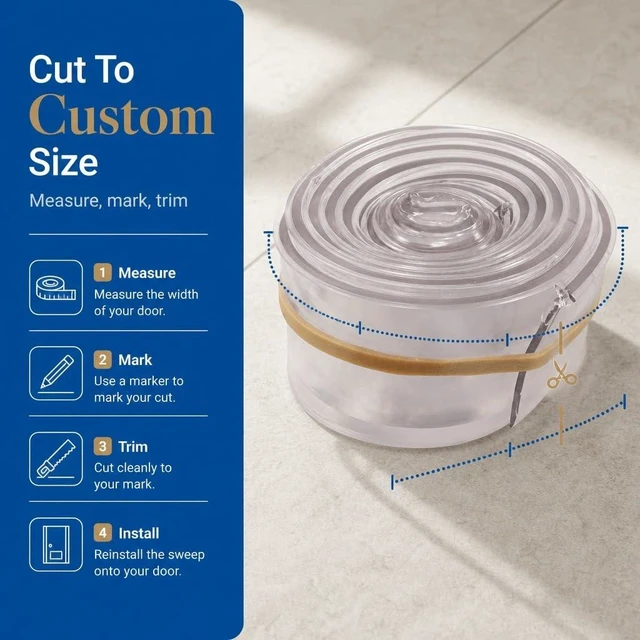 Alt view image 2 of 6 - Prime-Line Vinyl Shower Door Bottom Sweep, 36 x 1", Clear